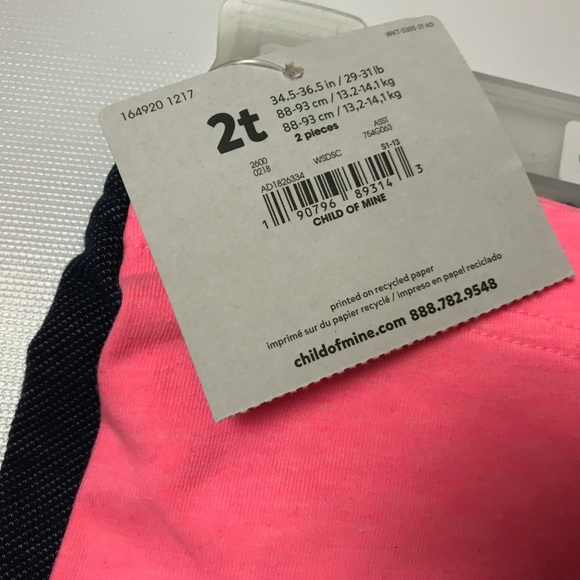 Child Of Mine By Carter's Girls' 2 Piece Pants 2T - Picture 4 of 5